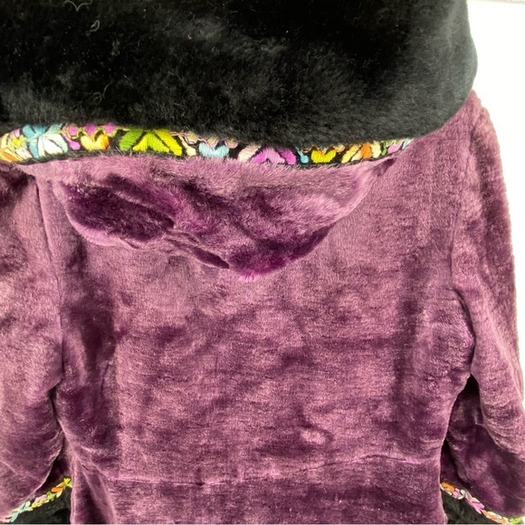 Vintage 1960’s Niccolini Medium Purple Black Faux Fur Penny Lane Coat Re… - Picture 9 of 15